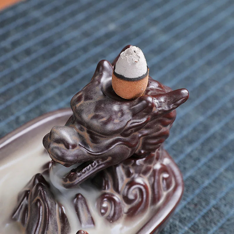 Backflow Incense Burner Ceramic Purple Sand Incense